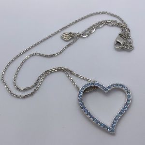 SOLD! Swarovski blue heart necklace